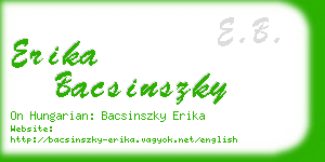 erika bacsinszky business card